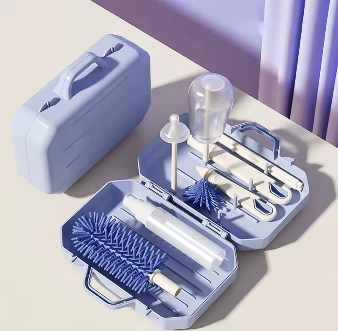 Cepillo Limpiabiberones 3 en 1 | Limpieza Profunda sin Esfuerzo